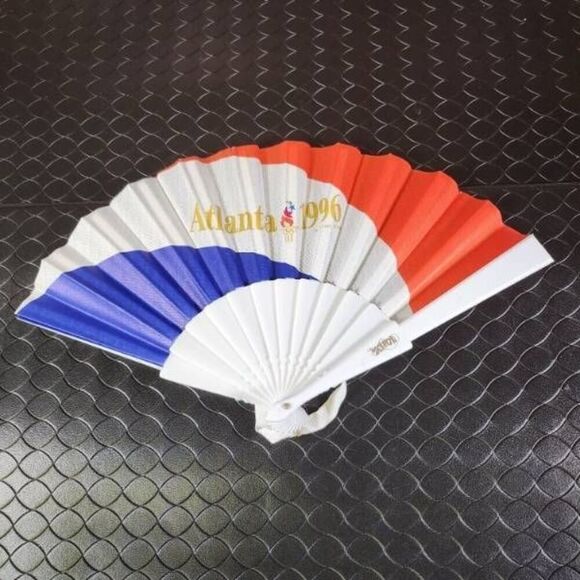 1996 Atlanta Olympics American Flag Fan - Picture 2 of 6